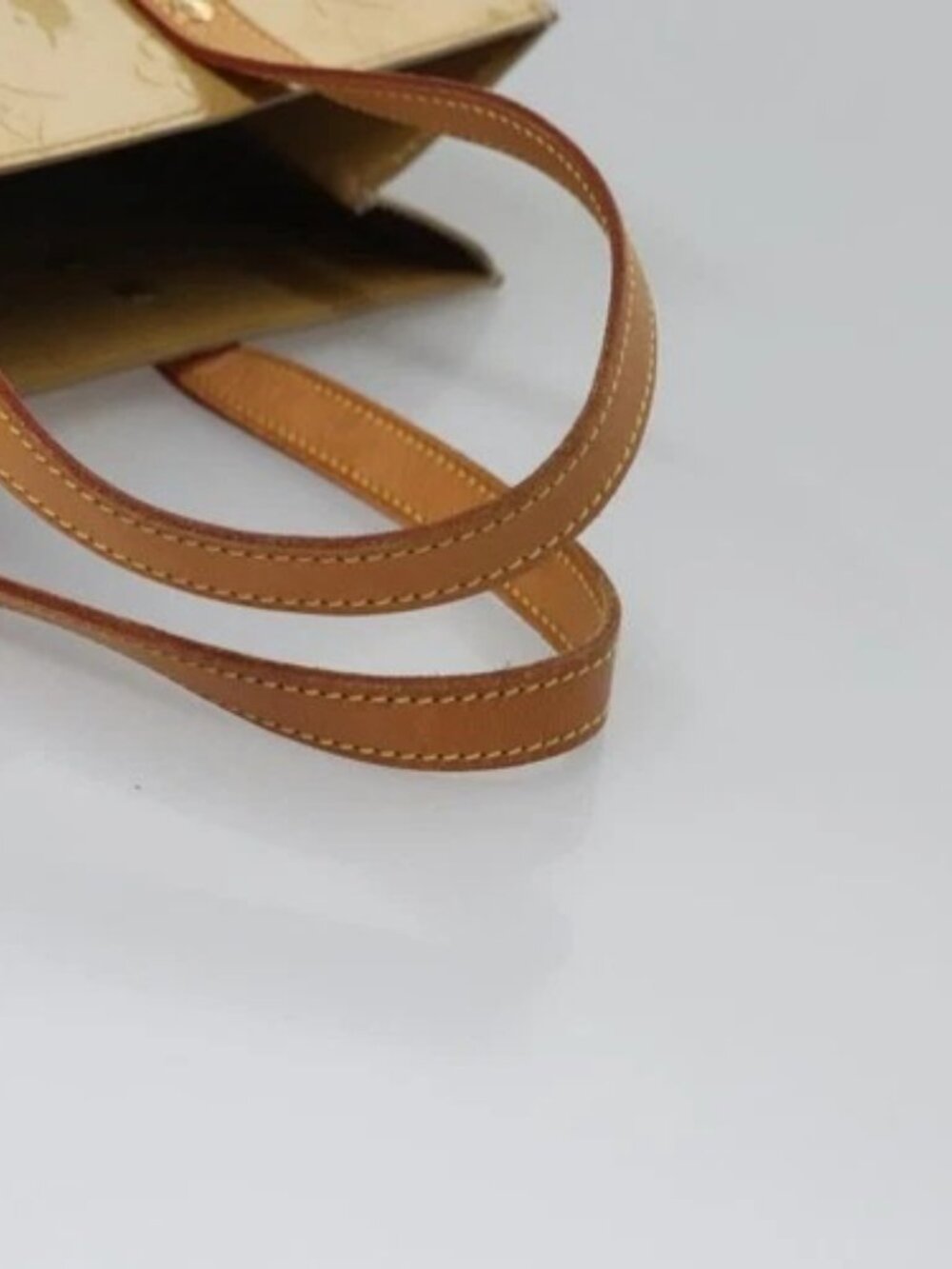 LOUIS VUITTON Monogram Vernis Reade MM Hand Bag Beige M91141 LV Auth sw134 - Picture 7 of 15